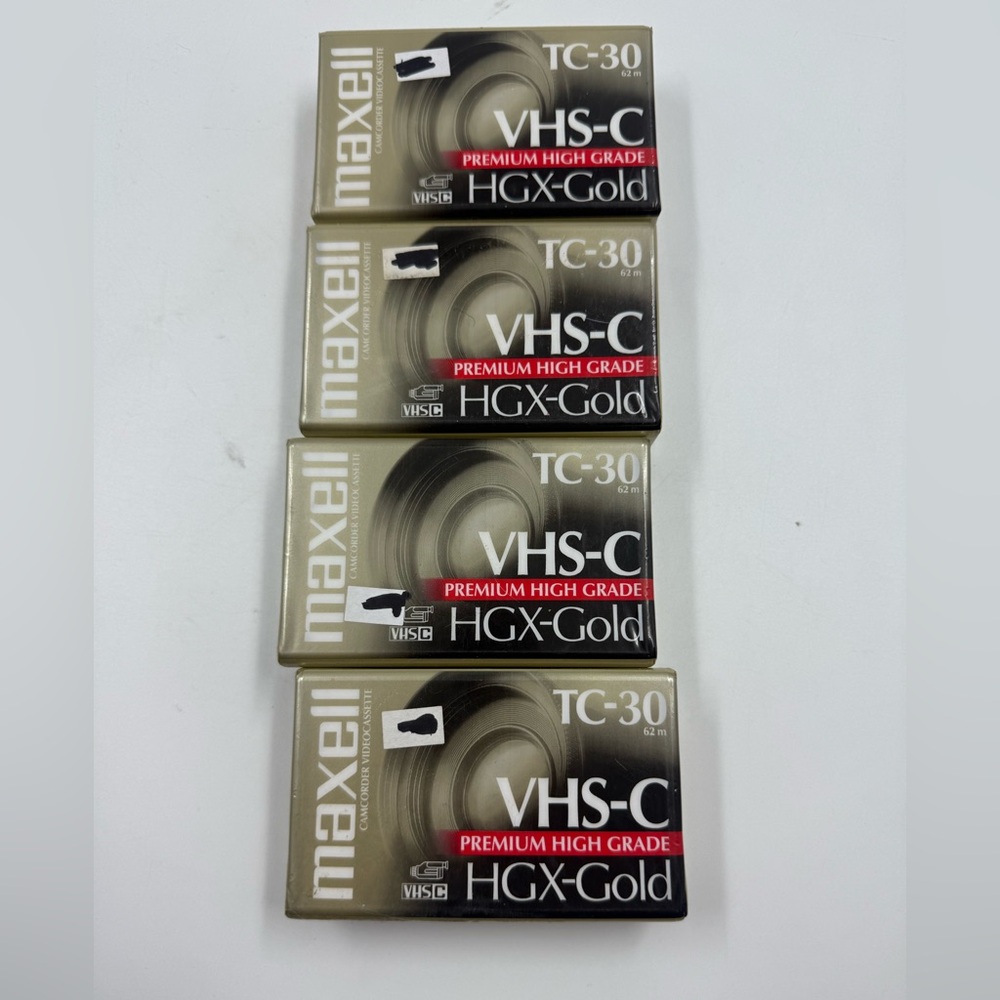 Maxell VHS-c Tc-30 Video Cassette X 4 New!